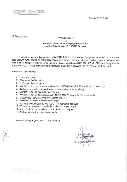 GdF Suez referencje