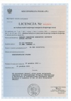 Licencja na wykonywanie krajowego transportu drogowego rzeczy