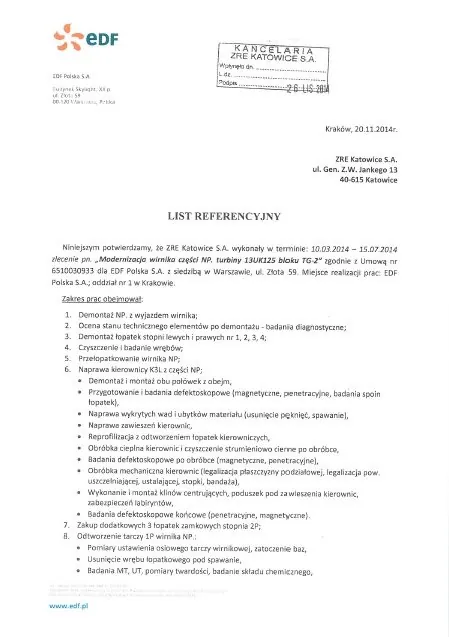 referencje EDF
