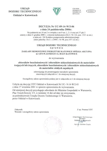 decyzja UDT
